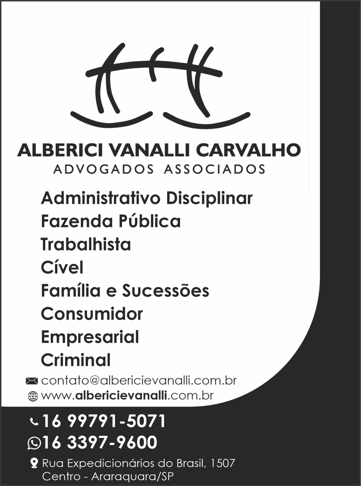 Banner da empresa Alberici Vanalli Carvalho Advogados Associados