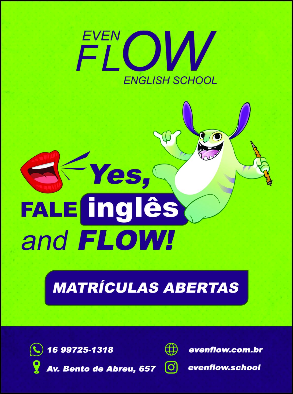 Banner da empresa Even Flow Idiomas