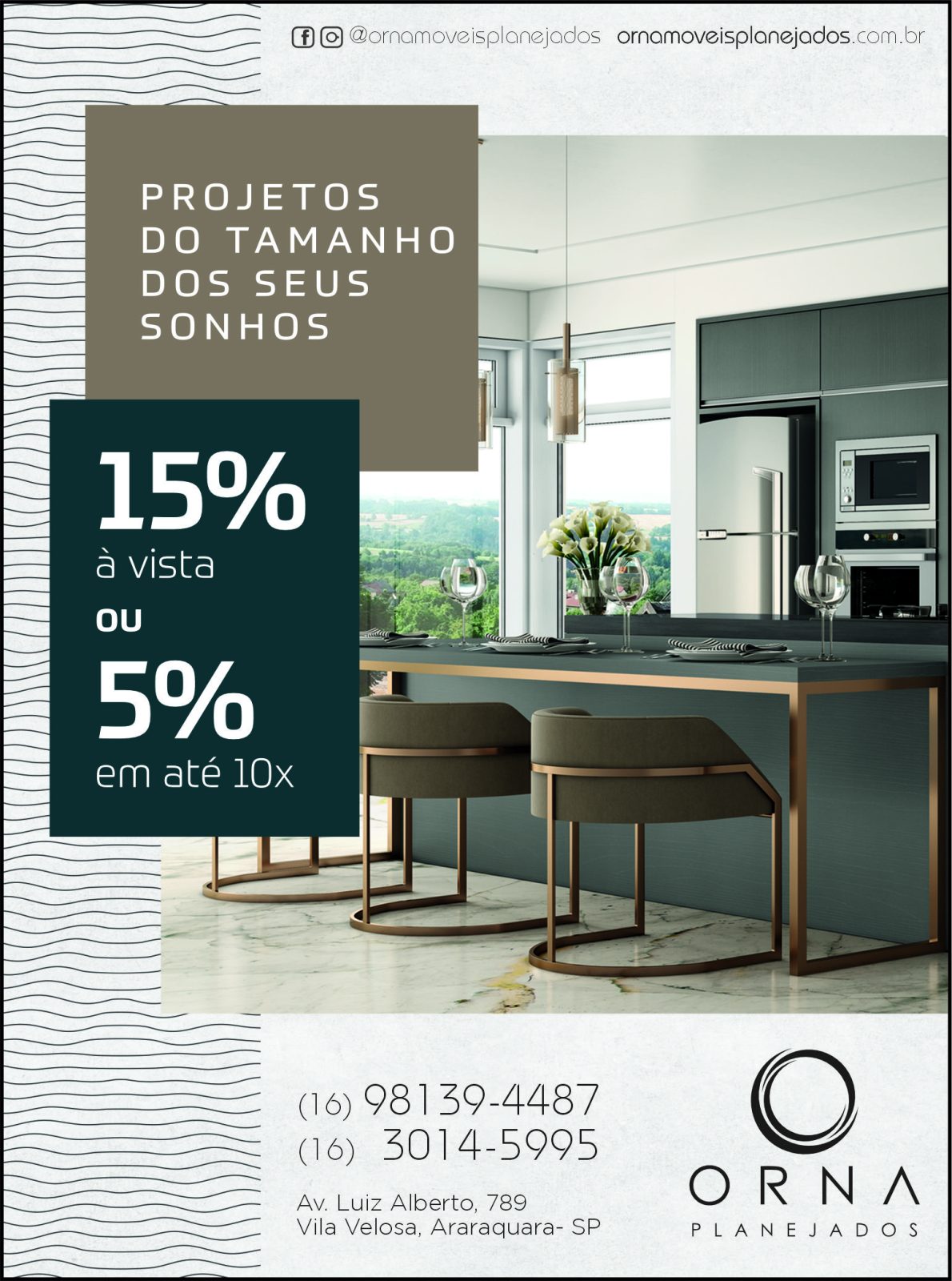 Banner da empresa Orna Planejados